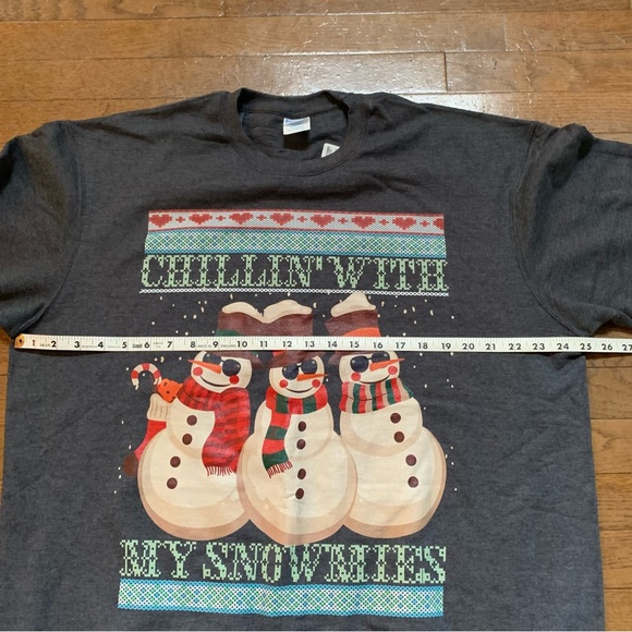 Chillin' With My Snowmies  Holiday Snowman Sweatshirt  XL  Heather Grey NEW!! - Picture 6 of 7